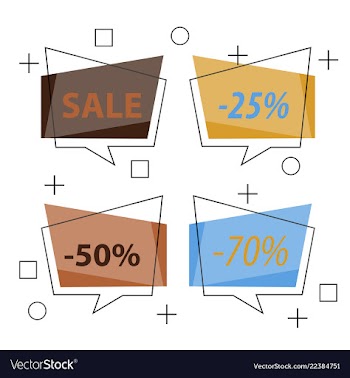 Modern promotion square web banner for social vector image