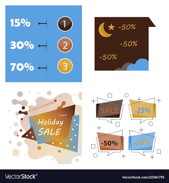 Modern promotion square web banner for social vector image