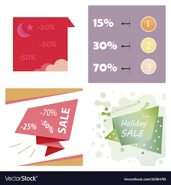 Modern promotion square web banner for social vector image