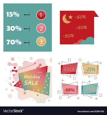 Modern promotion square web banner for social vector image