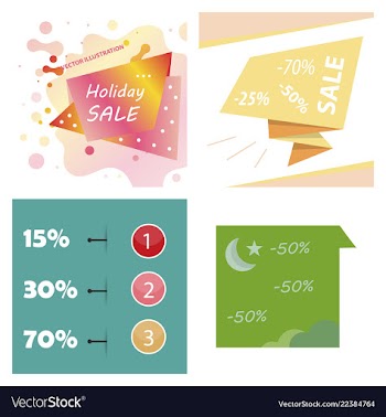 Modern promotion square web banner for social vector image