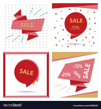 Modern promotion square web banner for social vector image