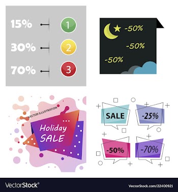 Modern promotion square web banner for social vector image