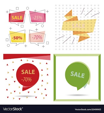 Modern promotion square web banner for social vector image