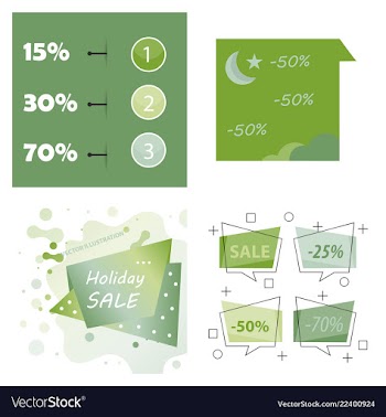 Modern promotion square web banner for social vector image