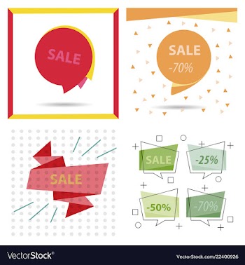 Modern promotion square web banner for social vector image