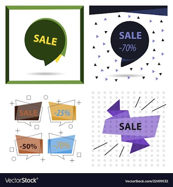 Modern promotion square web banner for social vector image