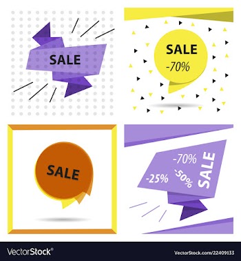 Modern promotion square web banner for social vector image