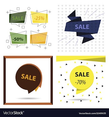 Modern promotion square web banner for social vector image