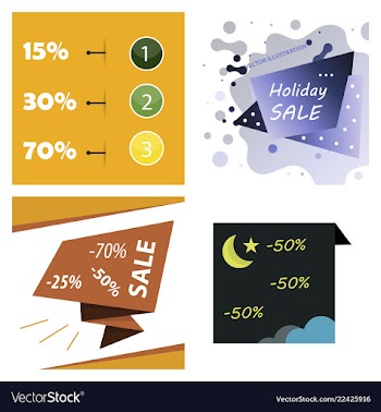 Modern promotion square web banner for social vector image