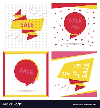 Modern promotion square web banner for social vector image