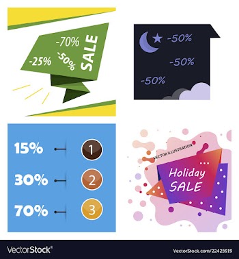 Modern promotion square web banner for social vector image