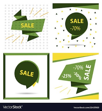 Modern promotion square web banner for social vector image