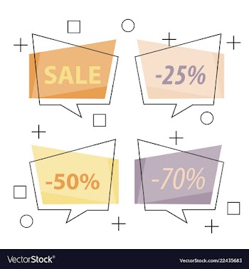 Modern promotion square web banner for social vector image