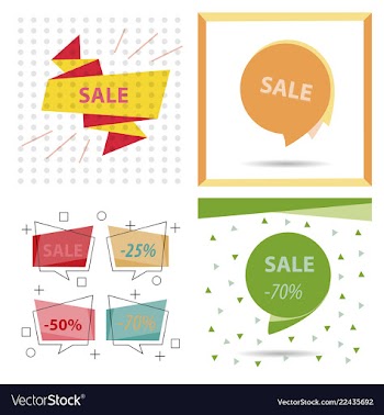 Modern promotion square web banner for social vector image