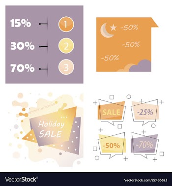 Modern promotion square web banner for social vector image