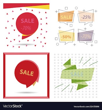Modern promotion square web banner for social vector image