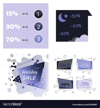 Modern promotion square web banner for social vector image