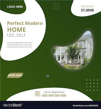 modern real estate social media post template