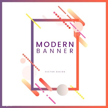 Modern rectangle banner in colorful frame ill.. | Free stock vector - 513380