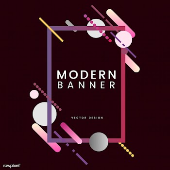 Modern rectangle banner in colorful frame ill.. | Free stock vector - 513385