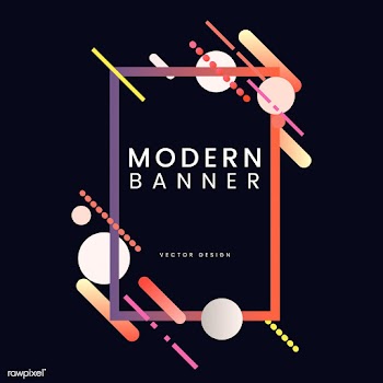 Modern rectangle banner in colorful frame ill.. | Free stock vector - 513415