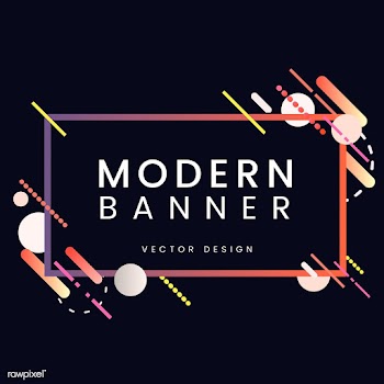 Modern rectangle banner in colorful frame ill.. | Free stock vector - 513418