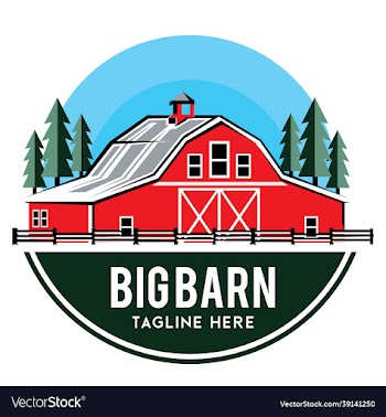 modern red barn logo design