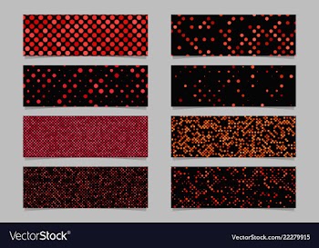 Modern red dot pattern banner background template vector image