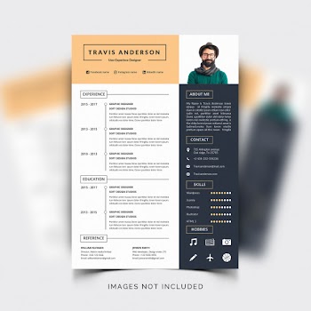 Modern resume template Free Vector