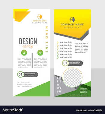 modern roll up banner design template