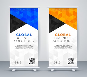 Modern rollup standee banner template