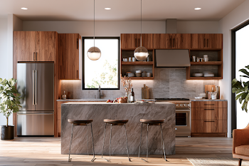 Modern Scandinavian Kitchen Design with Warm Wood Accents