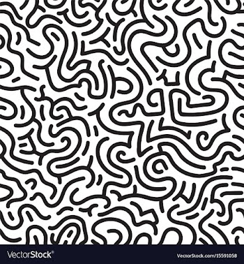 Modern seamless black and white wavy vector image