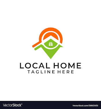 modern search real estate logo