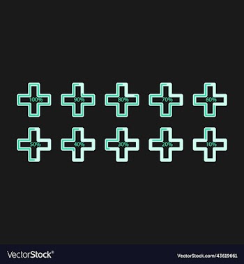 modern set of percentage diagrams for