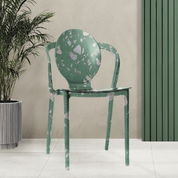 Modern shape dining chair in green | Free Photo - rawpixel