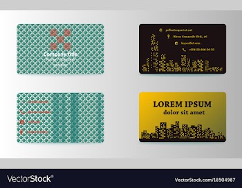 Modern simple business card template format vector image