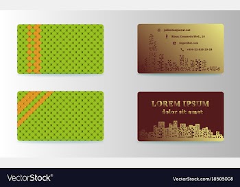 Modern simple business card template format vector image