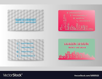Modern simple business card template format vector image