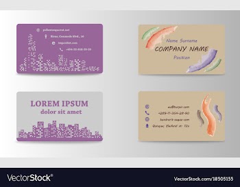 Modern simple business card template format vector image