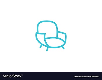 modern simple chair line art furniture logo design