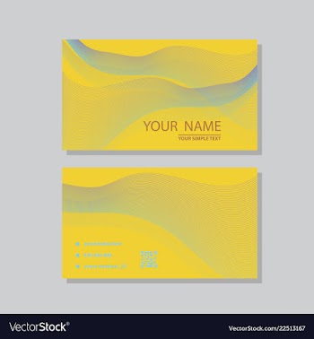 Modern simple light business card template with vector image