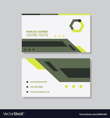 Modern simple light business card template with vector image