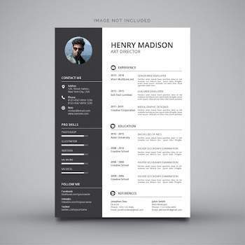 Modern simple template for curriculum