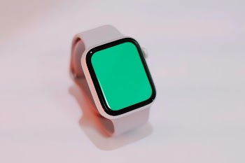Modern Smartwatch with Green Screen Display