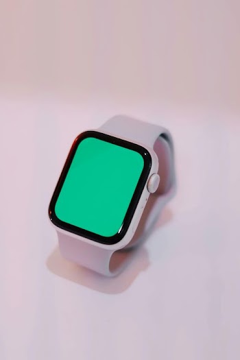 Modern Smartwatch with Green Screen Placeholder