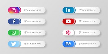 Modern social media lower third Free Vector