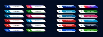 Modern social media popular lower third pack Free Vector