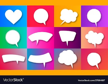 Modern speech bubble design set vector image
